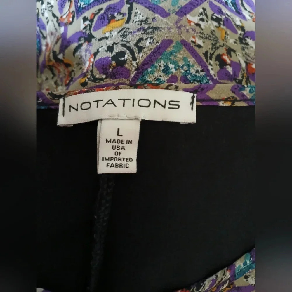Notations Geometric Large Layered Flutter Blouse‎ - Picture 6 of 7